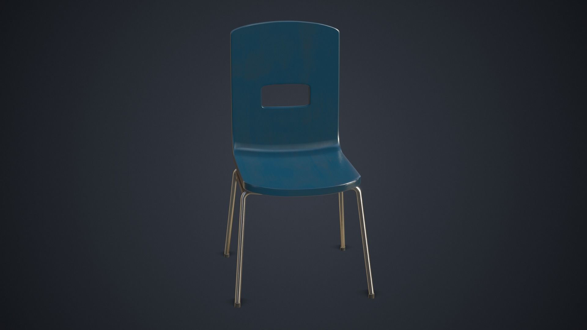 3D model Plastic School Chair PBR VR / AR / lowpoly CGTrader