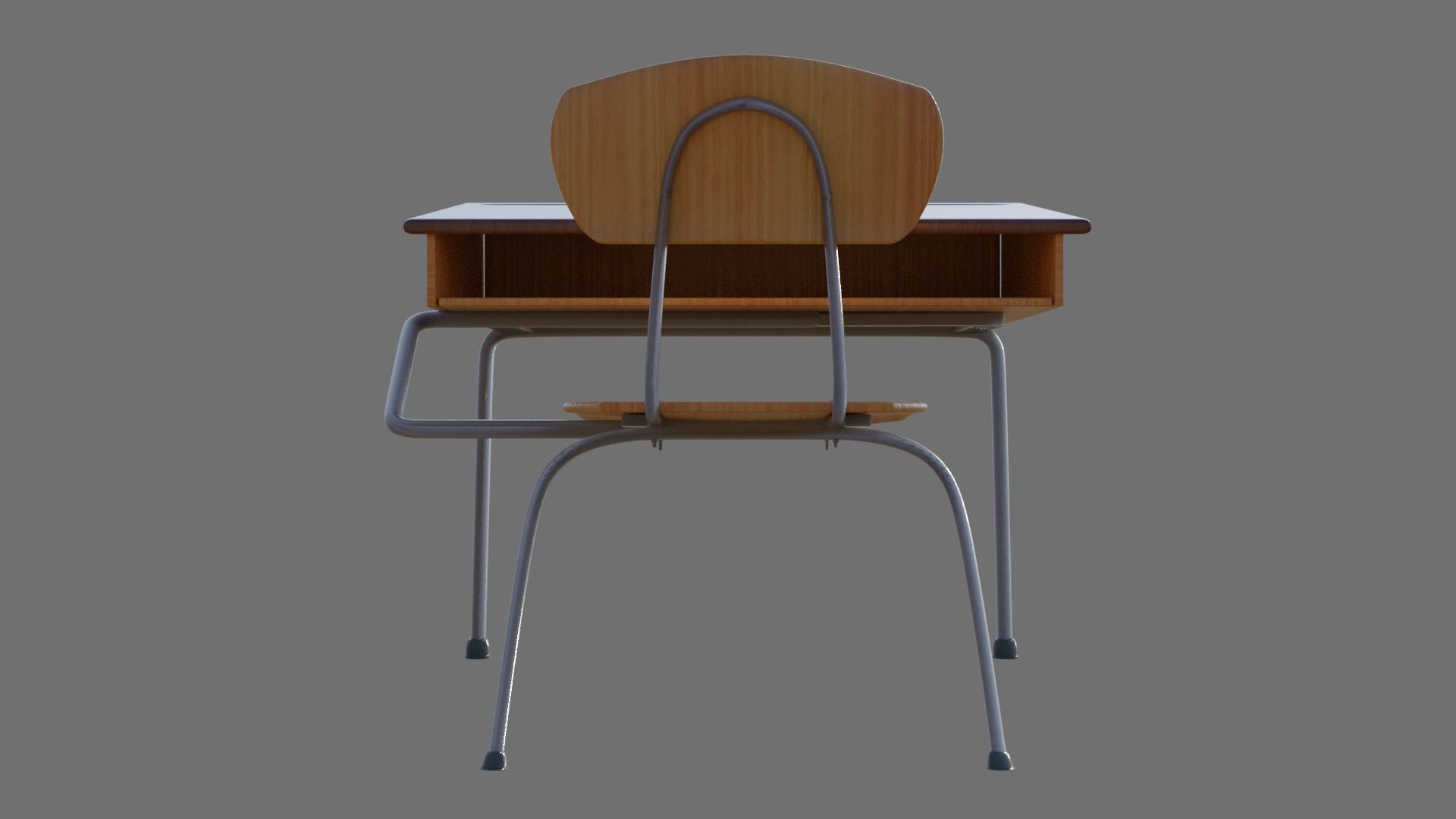 furniture School Desk and Chair 3D model CGTrader
