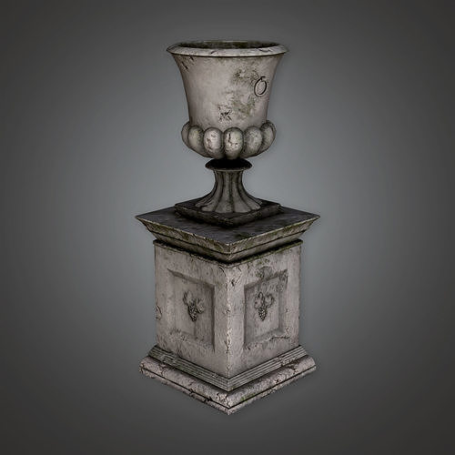 CEM - Cemetery Stone Urn 07 - PBR Game Ready Low-poly 3D model