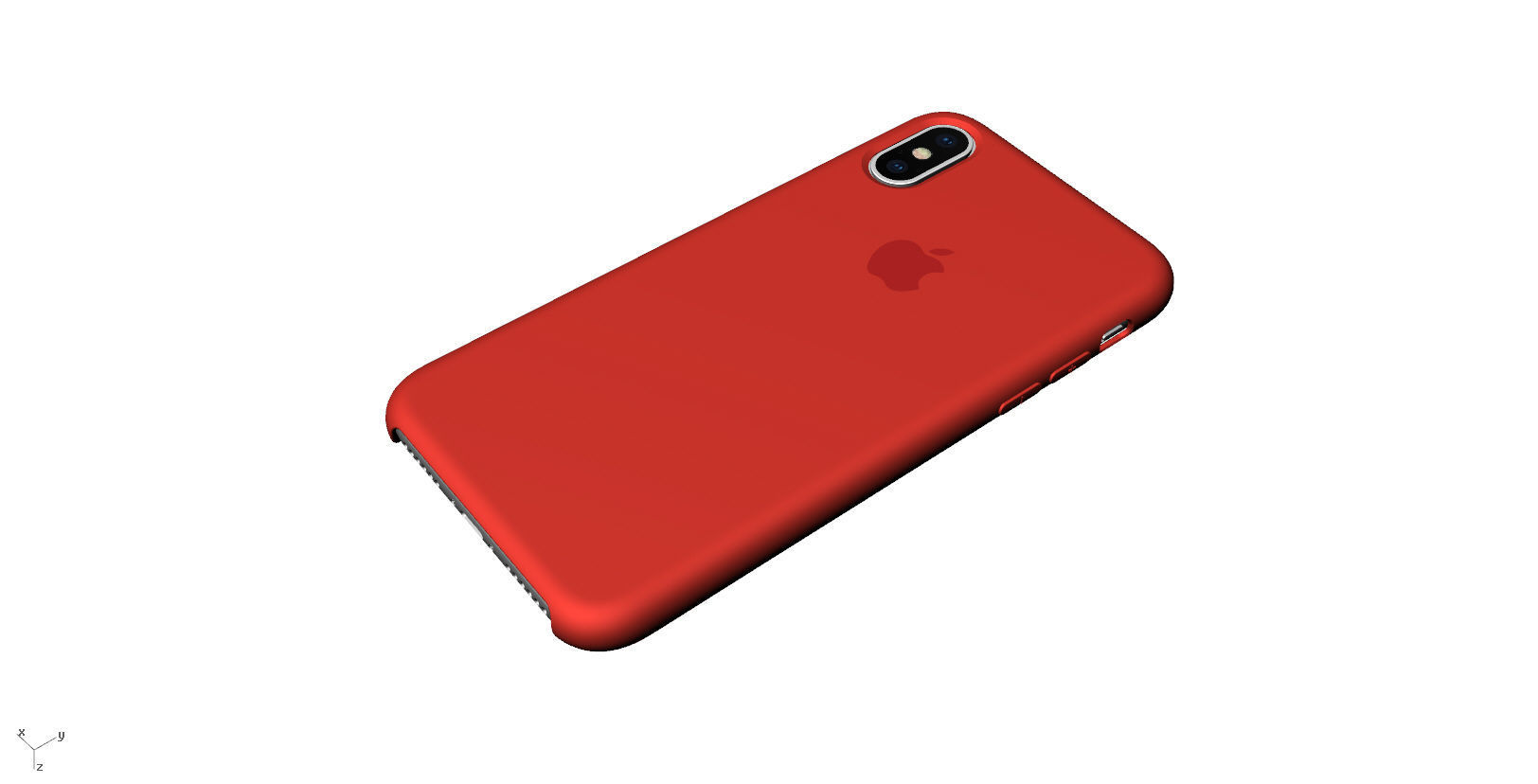Iphone X Official original liquid silicone case 3d model