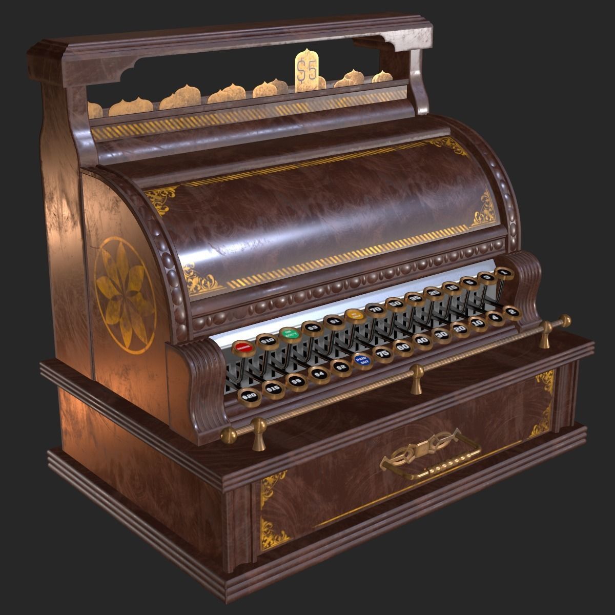 Old Antique Cash Register PBR