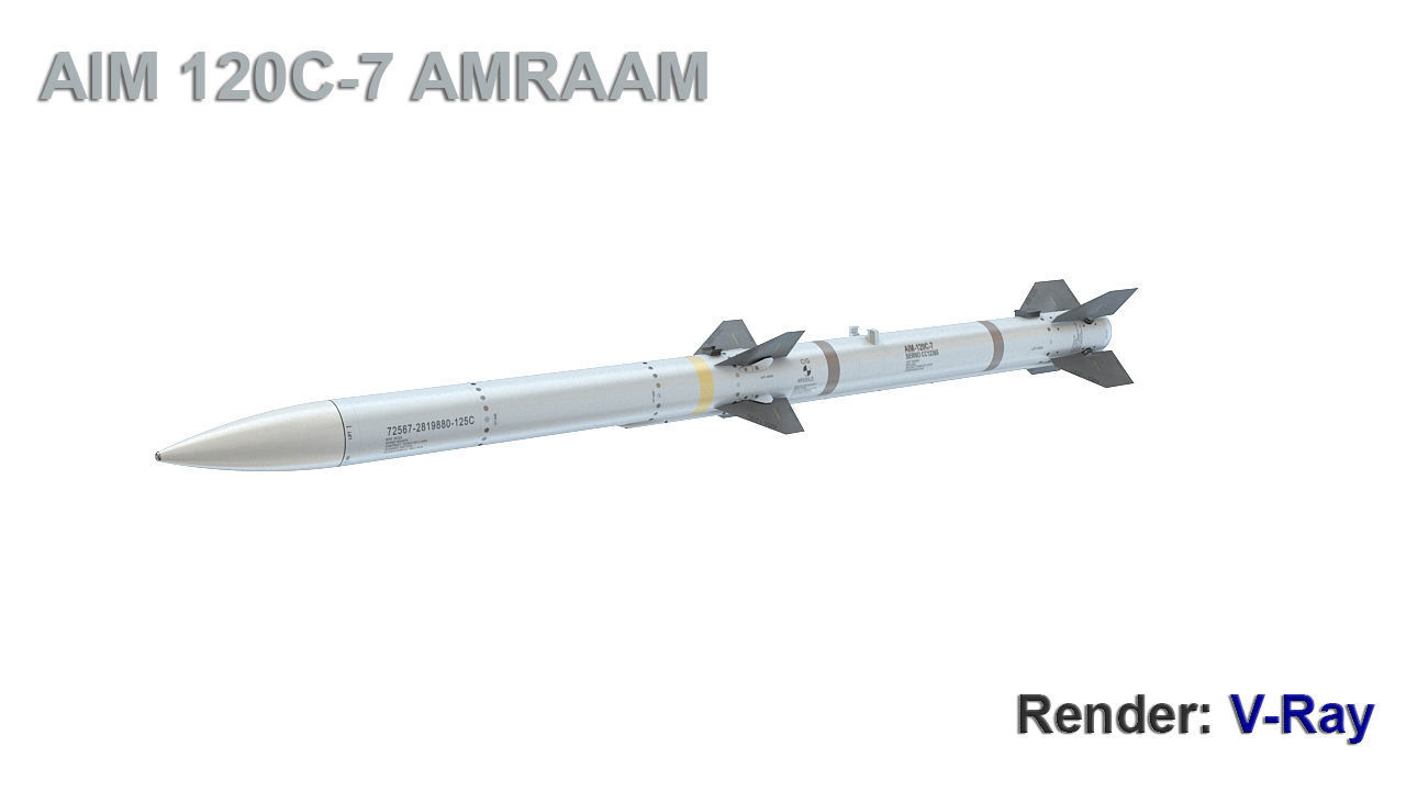 AIM 120C-7 AMRAAM 3D model | CGTrader