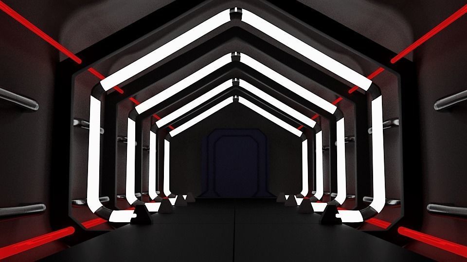 SCI-FI Corridor 3D Model FREE