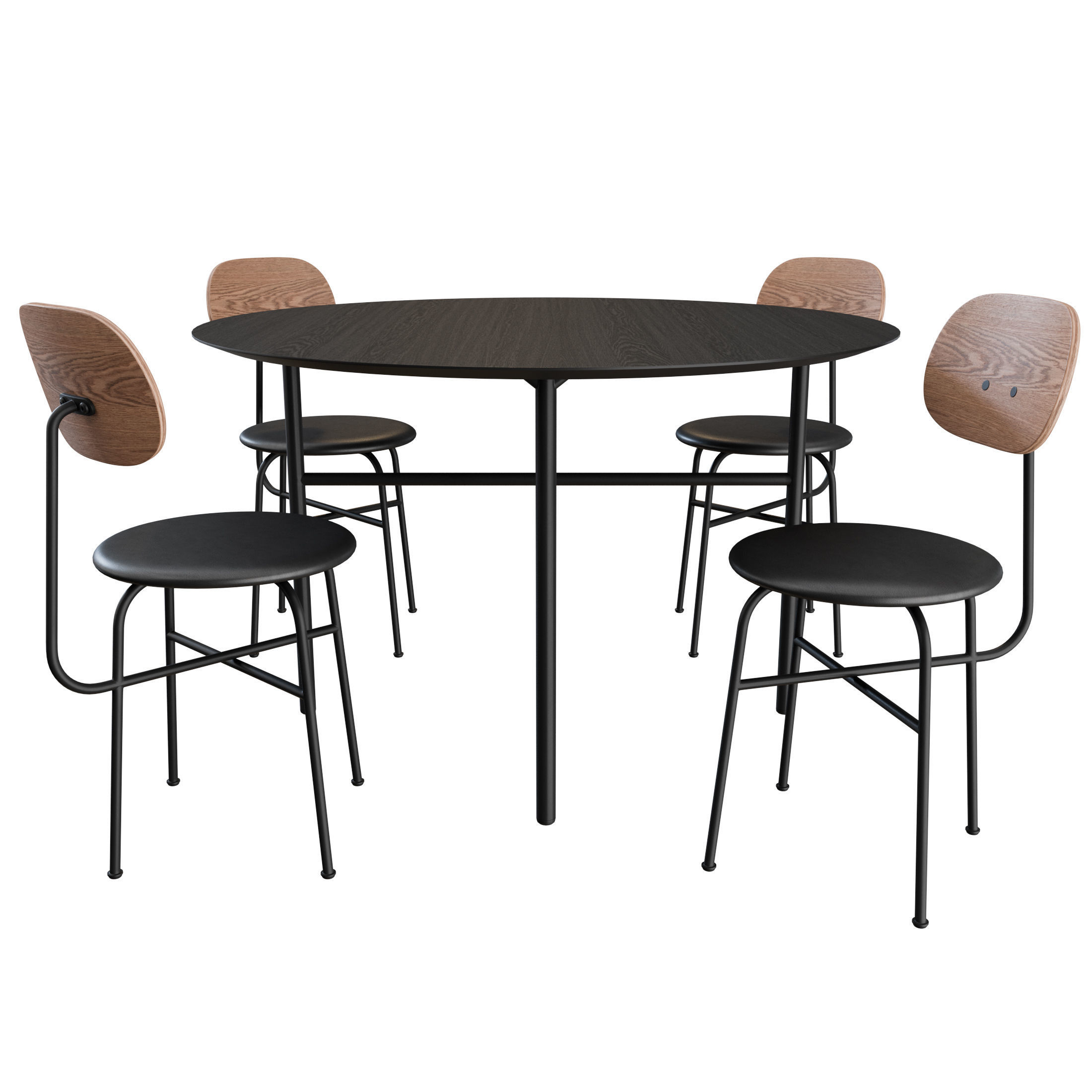 Afteroom Dining Chair And Snaregade Table By Menu 3d Model