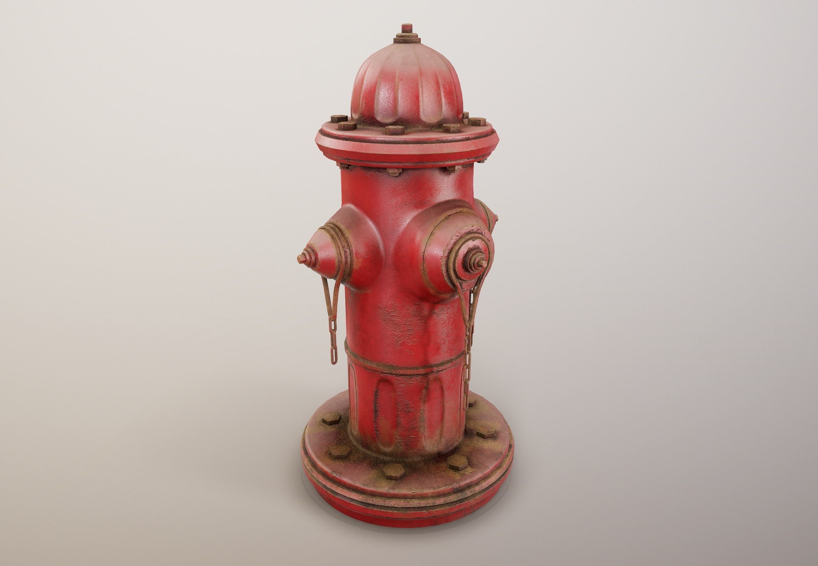 Fire Hydrant PBR Game Ready Low-poly 3D model