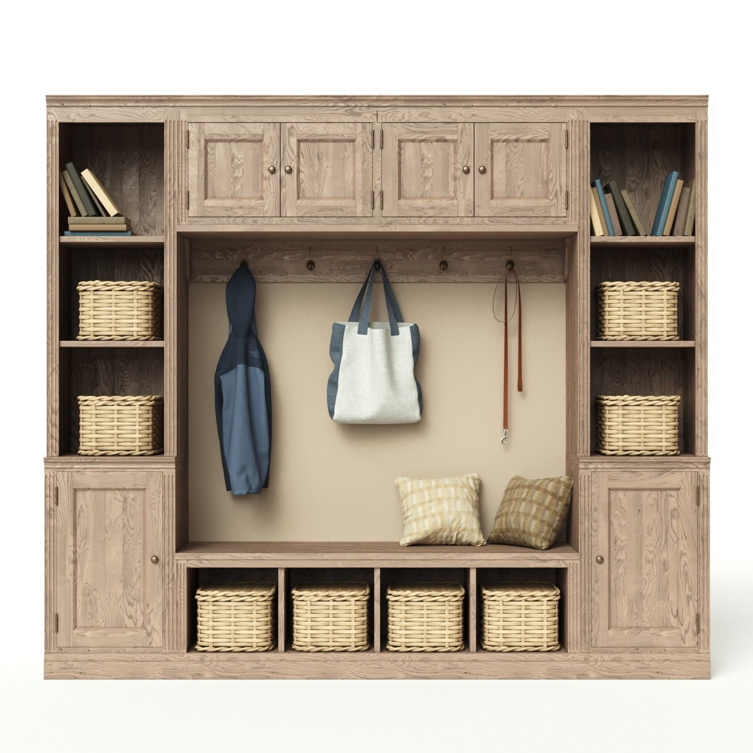 3D model Pottery Barn Livingston 4 piece entryway set