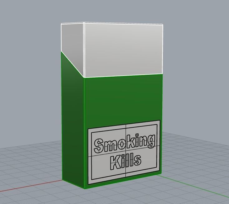 tobacco smoking kills cigarette box 3D model CGTrader