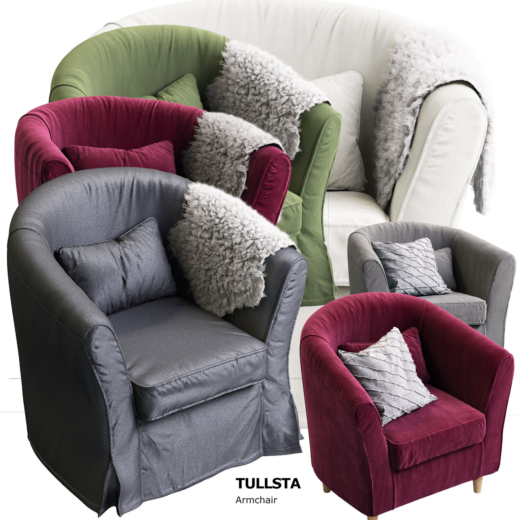 3D model 2 chairs TULLSTA Ikea CGTrader