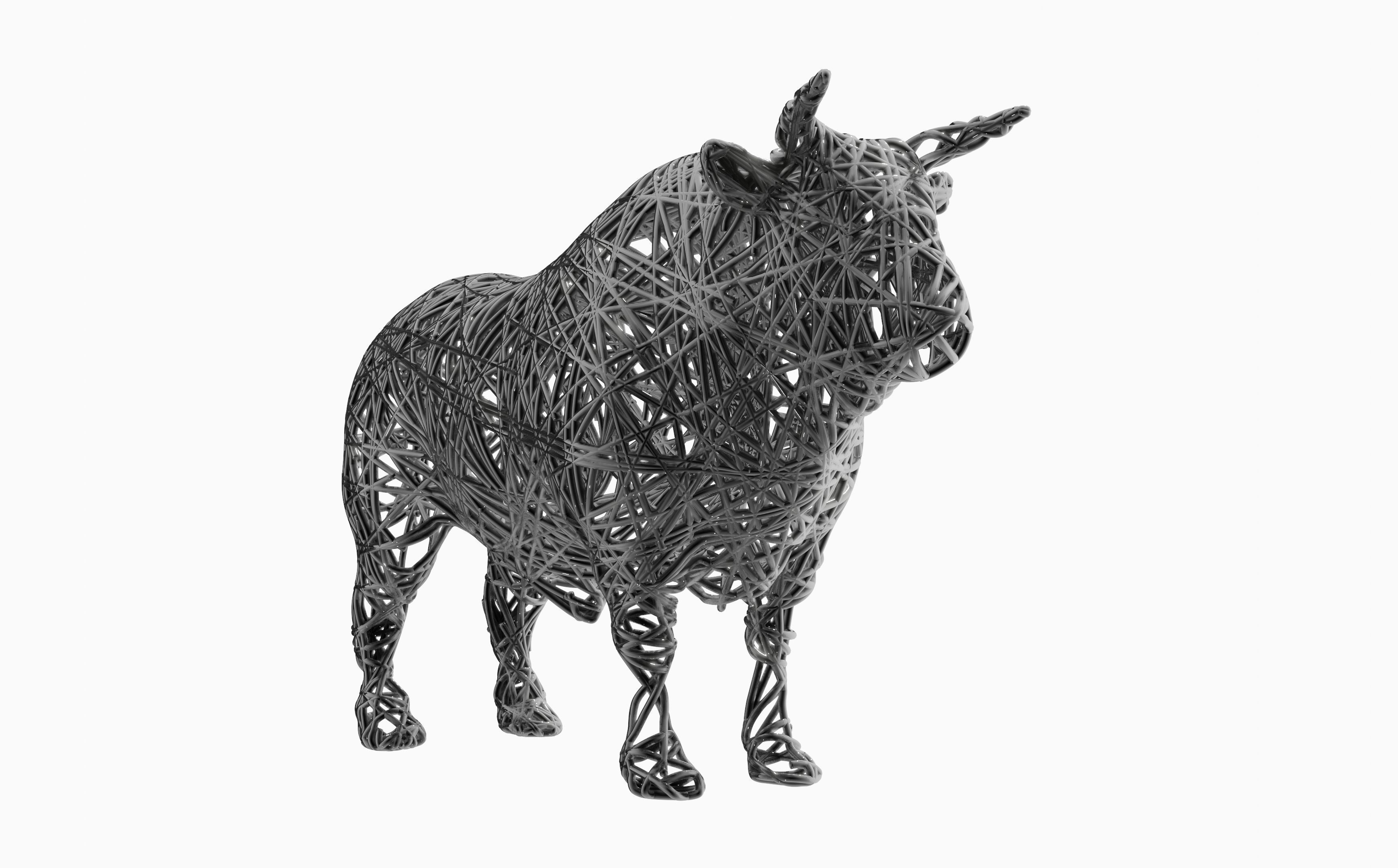 Bull Wire Statue