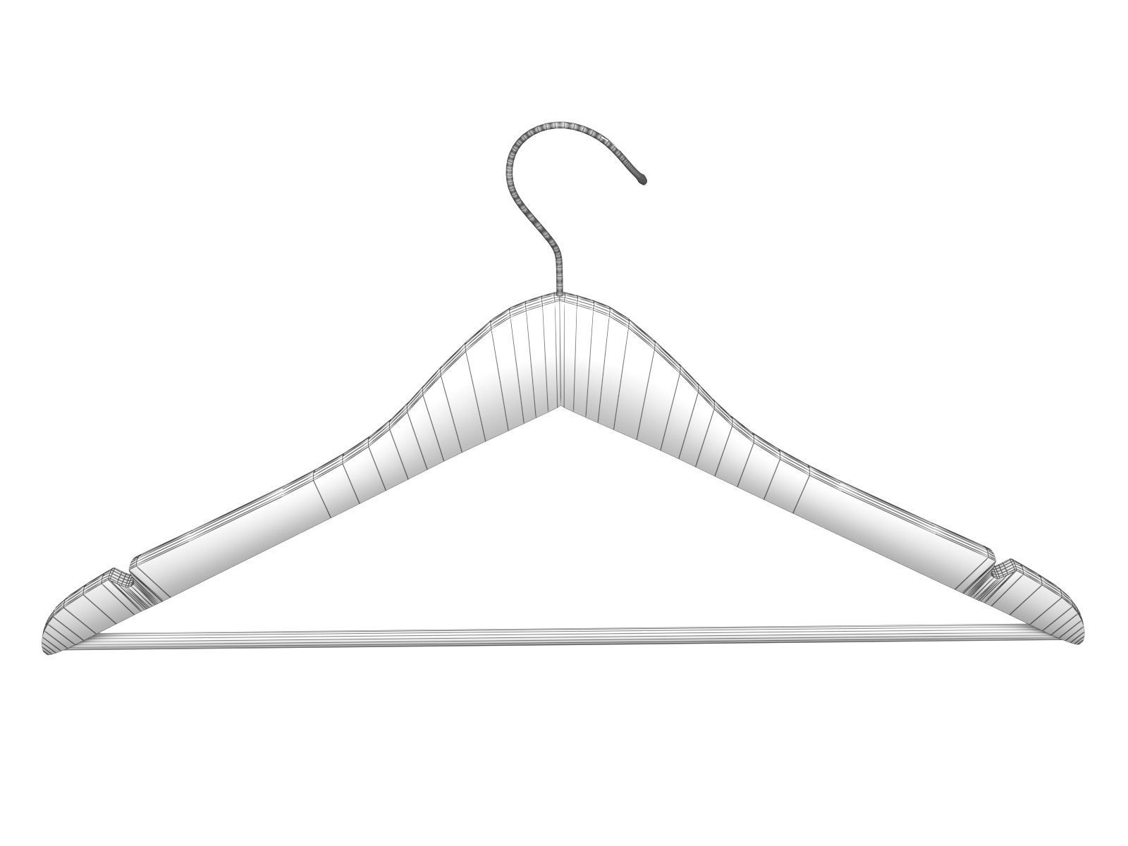 Wood Suit Hangers Clothes Hangers 3D model CGTrader