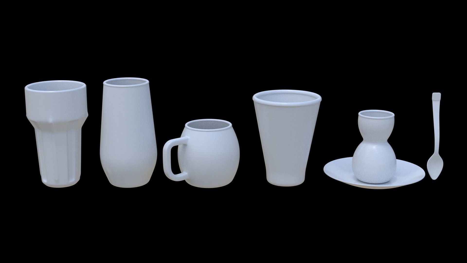 Glass Model Pack - 5 Piece 3D model