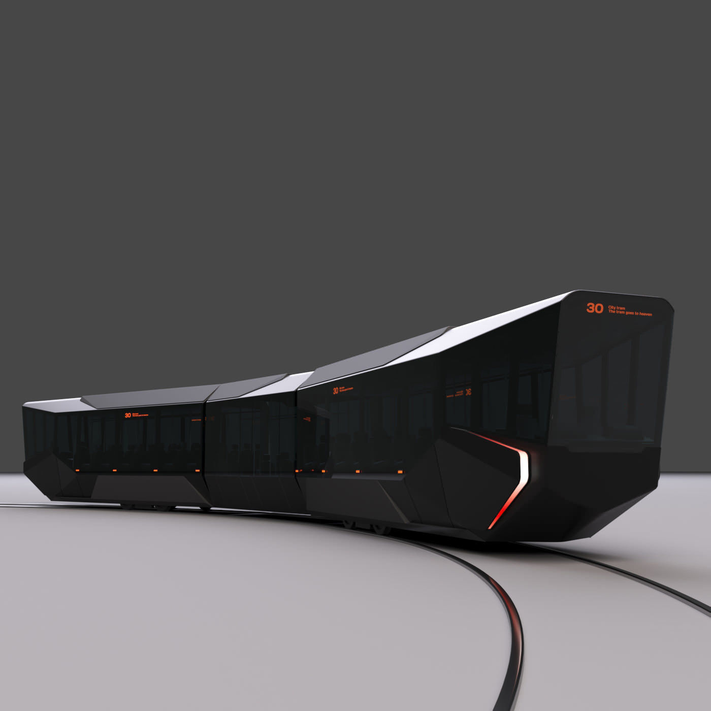 Tram Low Poly Low-poly 3D model