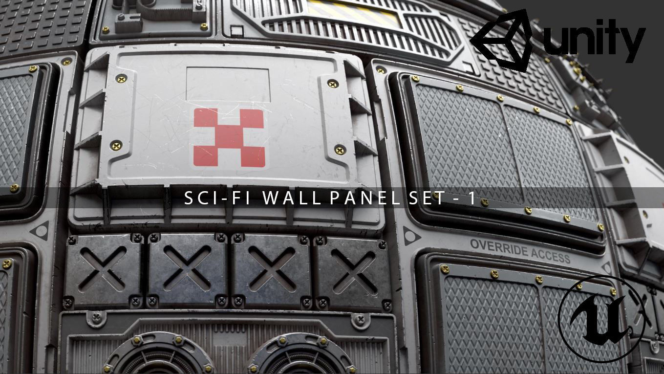 Scifi Wall Panel Texture Set 1