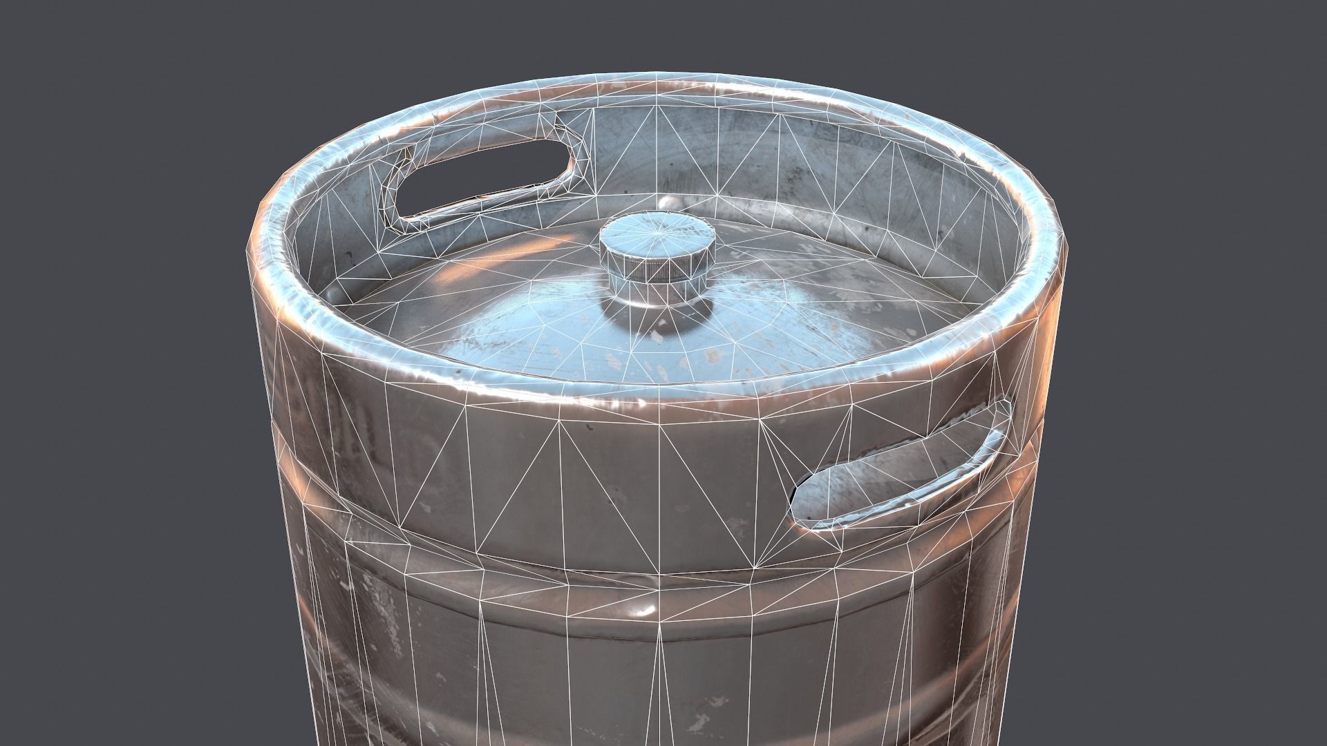 3D model Steel beer barrel VR / AR / lowpoly CGTrader