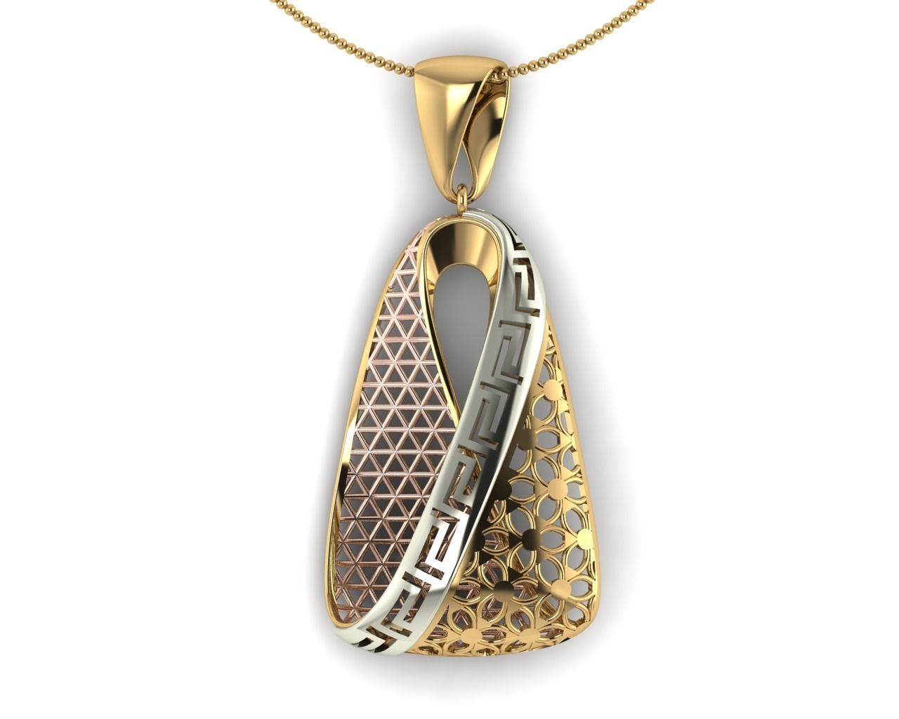 Gold Necklace 3D model