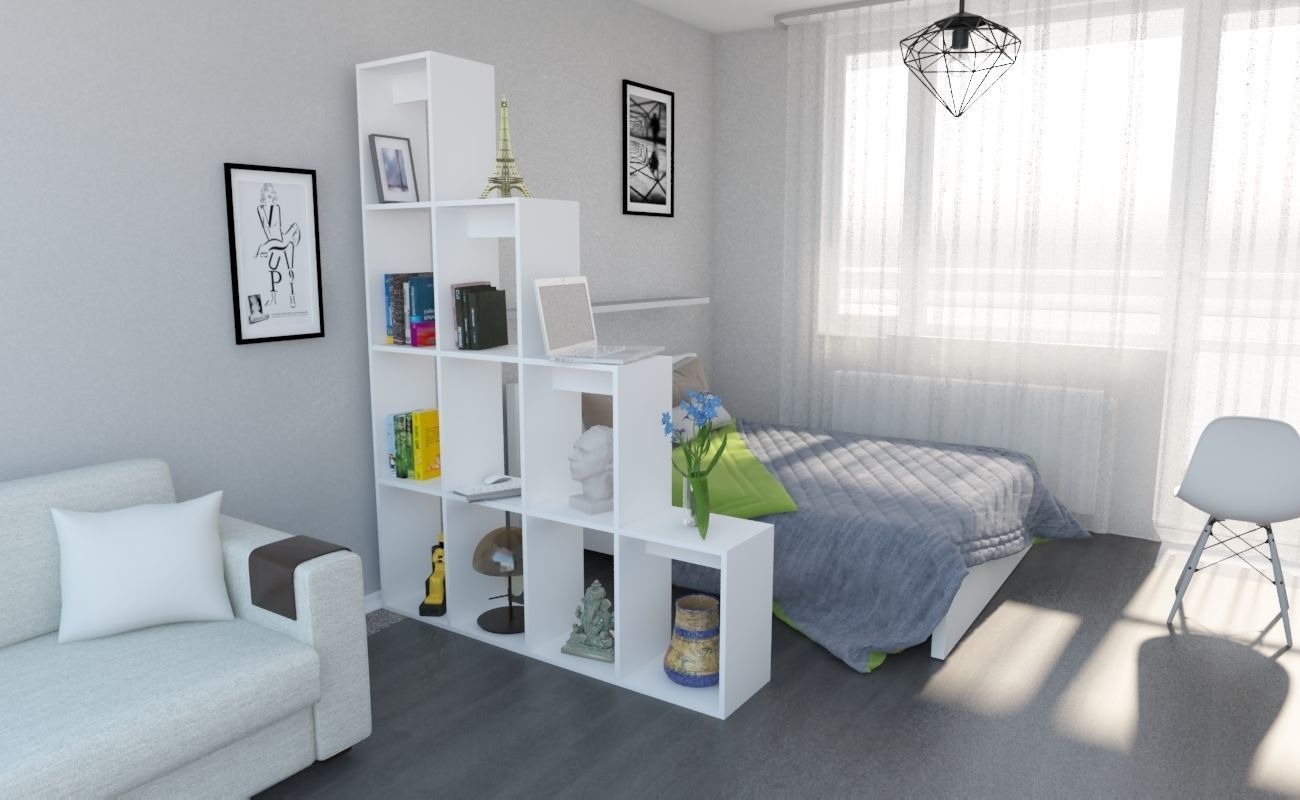 room with partition 3D model
