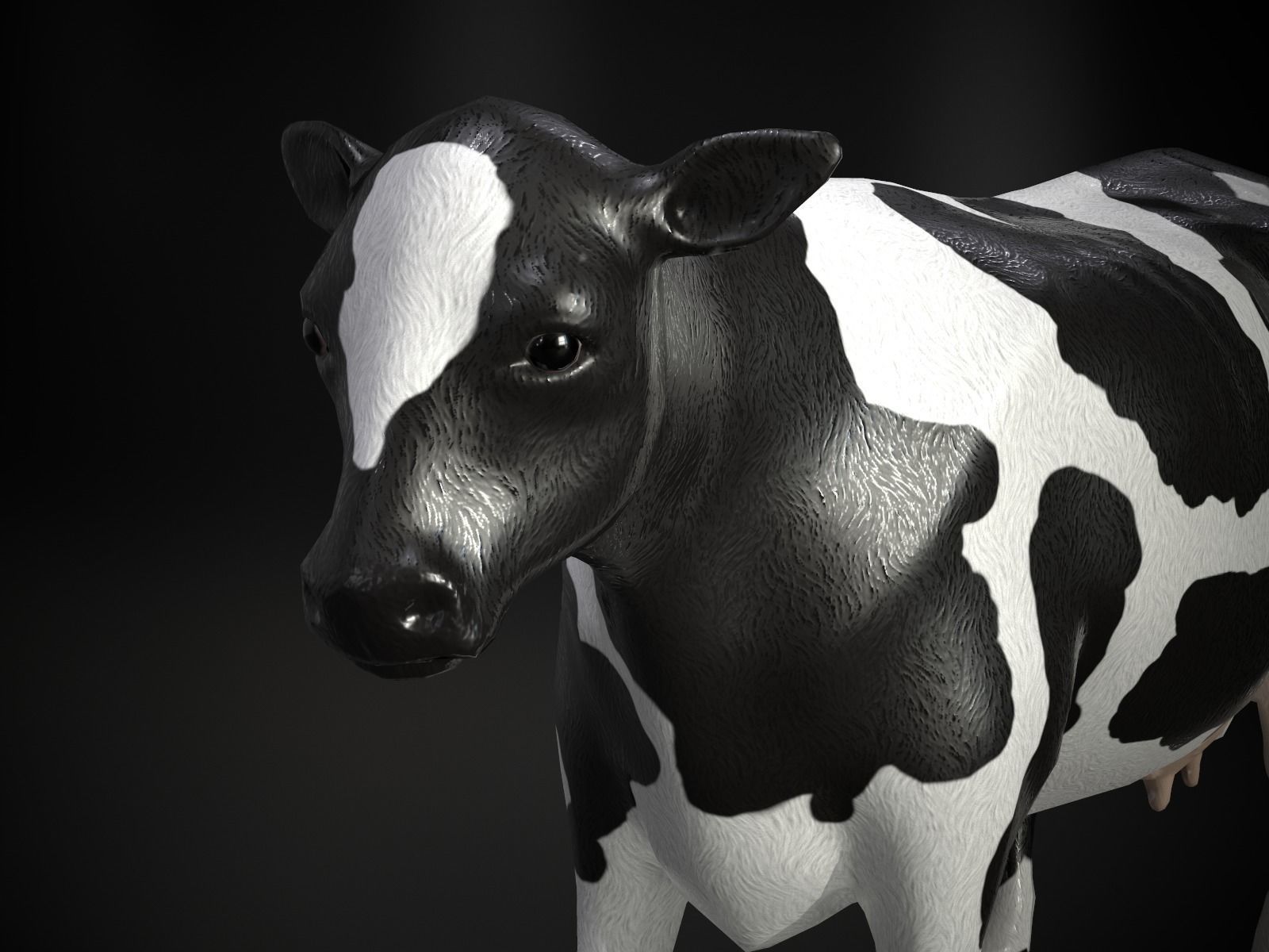 3D model Plastic Cow Figure PBR VR / AR / lowpoly CGTrader