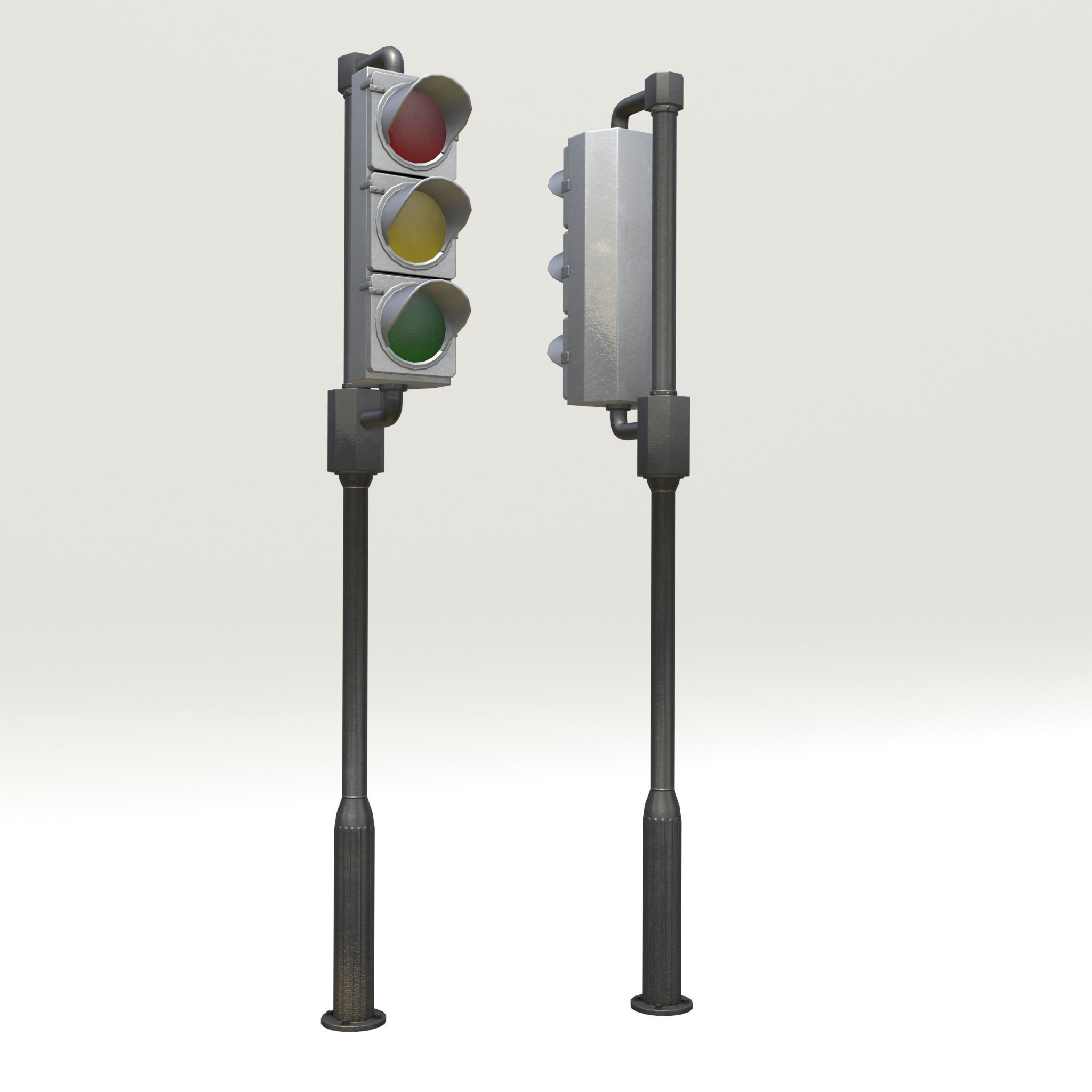3D model Gameready retro traffic lights Unity UE4 VR / AR / low