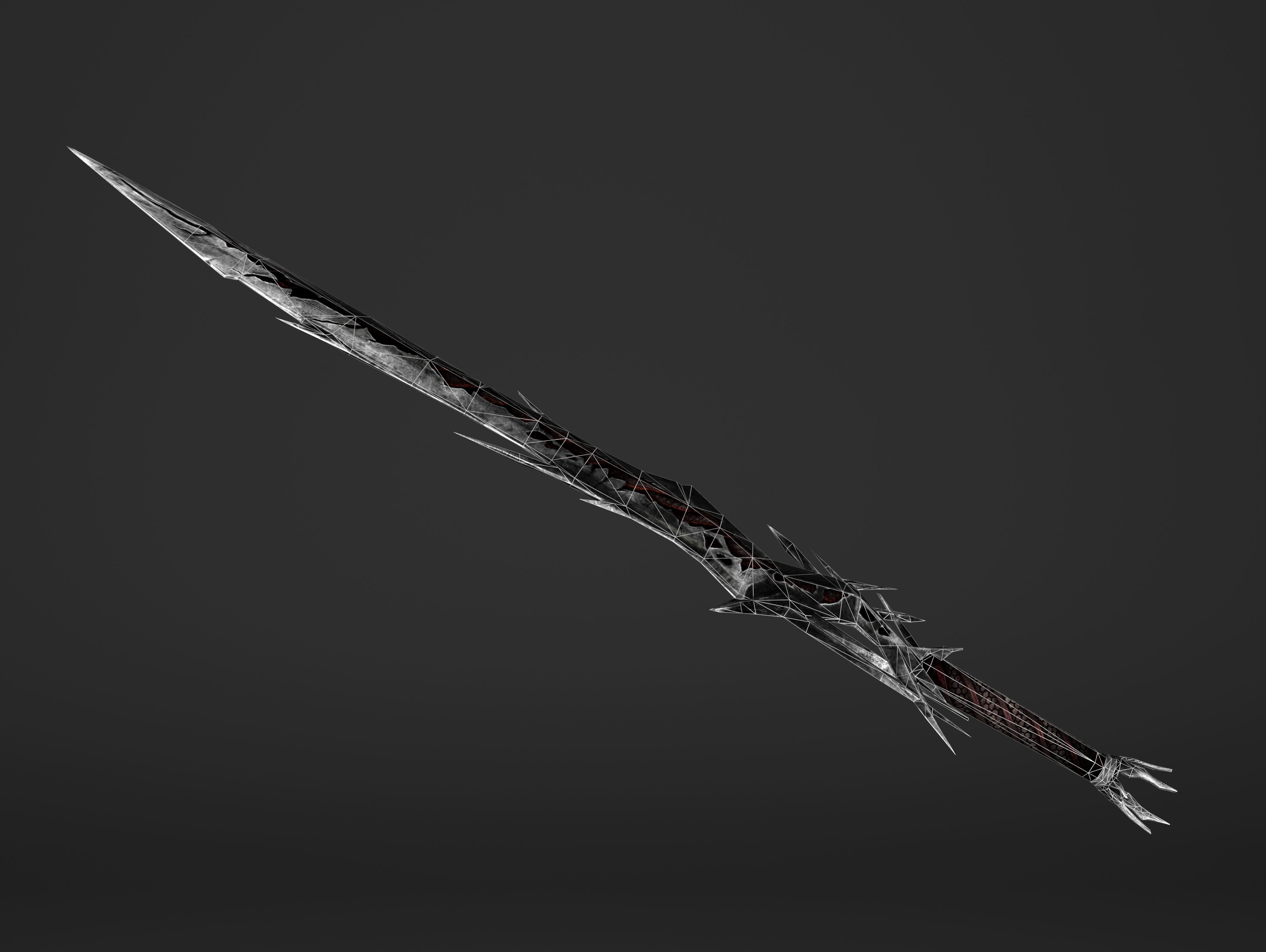 3D model Fire Great Sword VR / AR / low-poly | CGTrader
