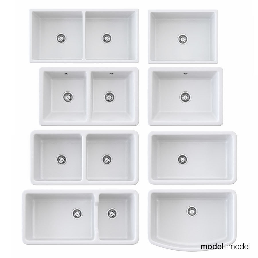 Ceramic farmhouse sinks 3D model CGTrader