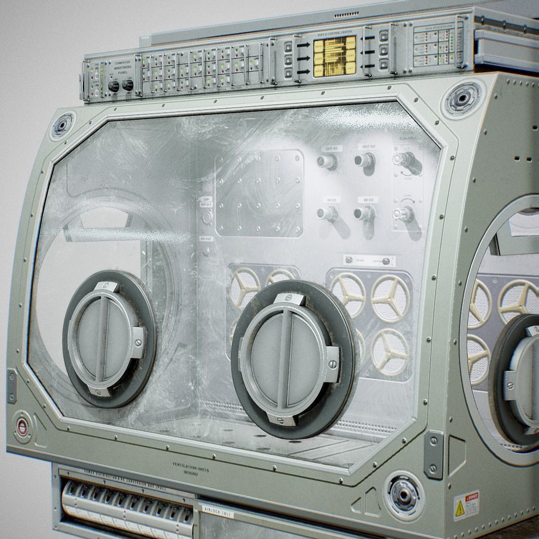3D model Microgravity Science Glovebox ISS MSG VR / AR / lowpoly