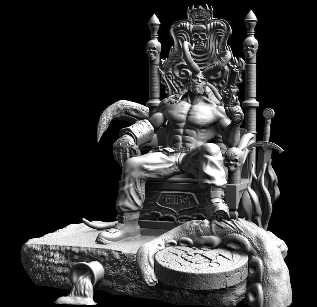 HellBoy on throne from my discord