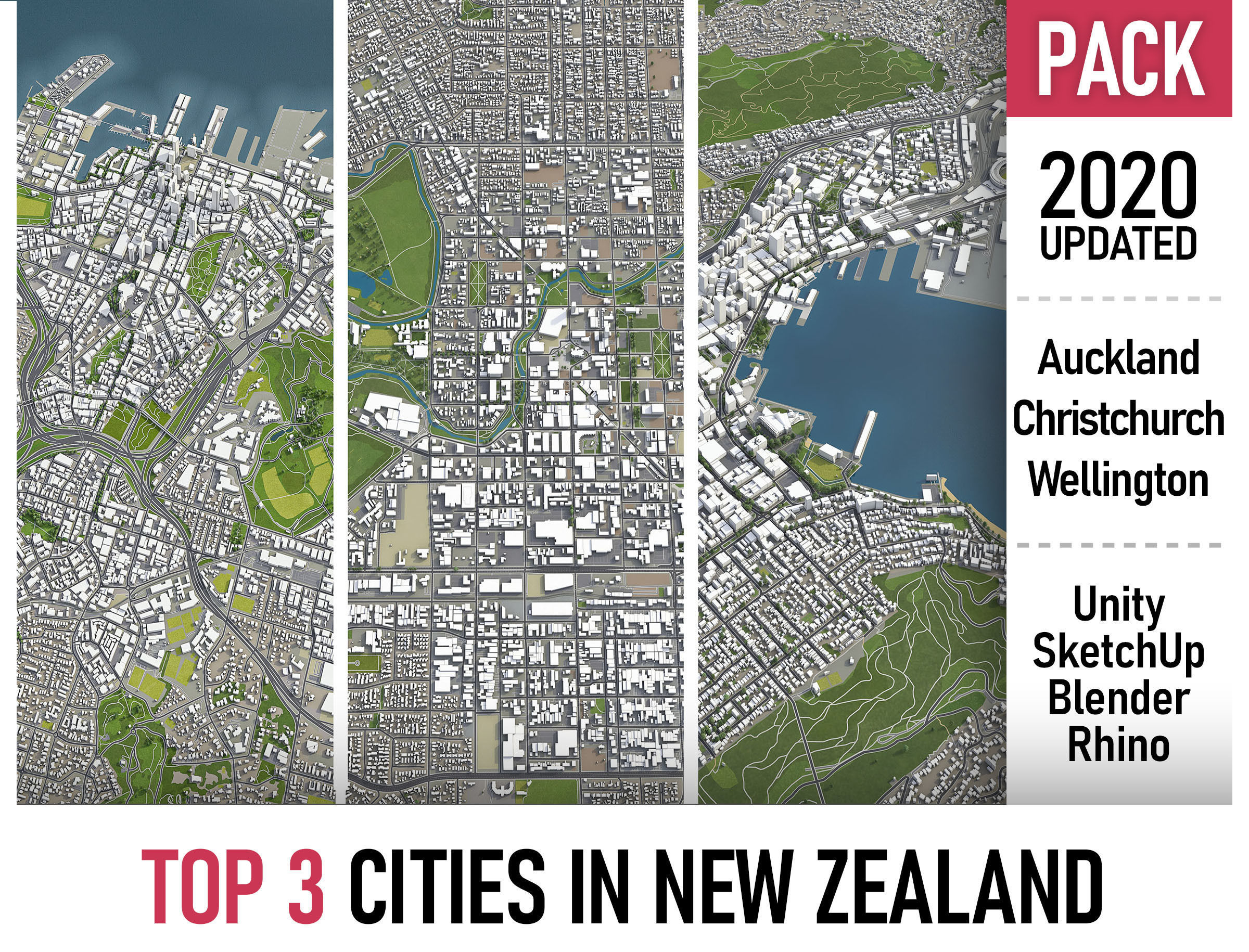 TOP 3 New Zealand Cities MEGAPACK
