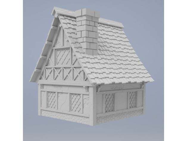 Medieval house free 3D model 3D printable | CGTrader