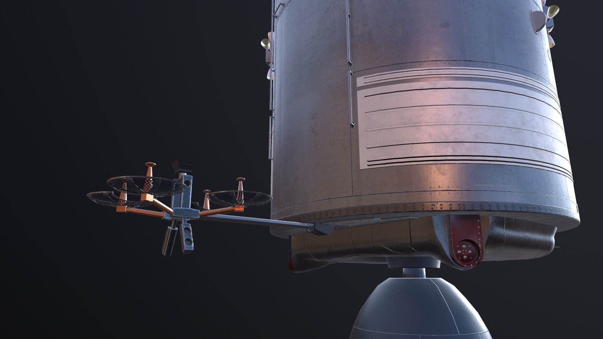 3D model Apollo command Service module and Lunar Module VR / AR / low ...