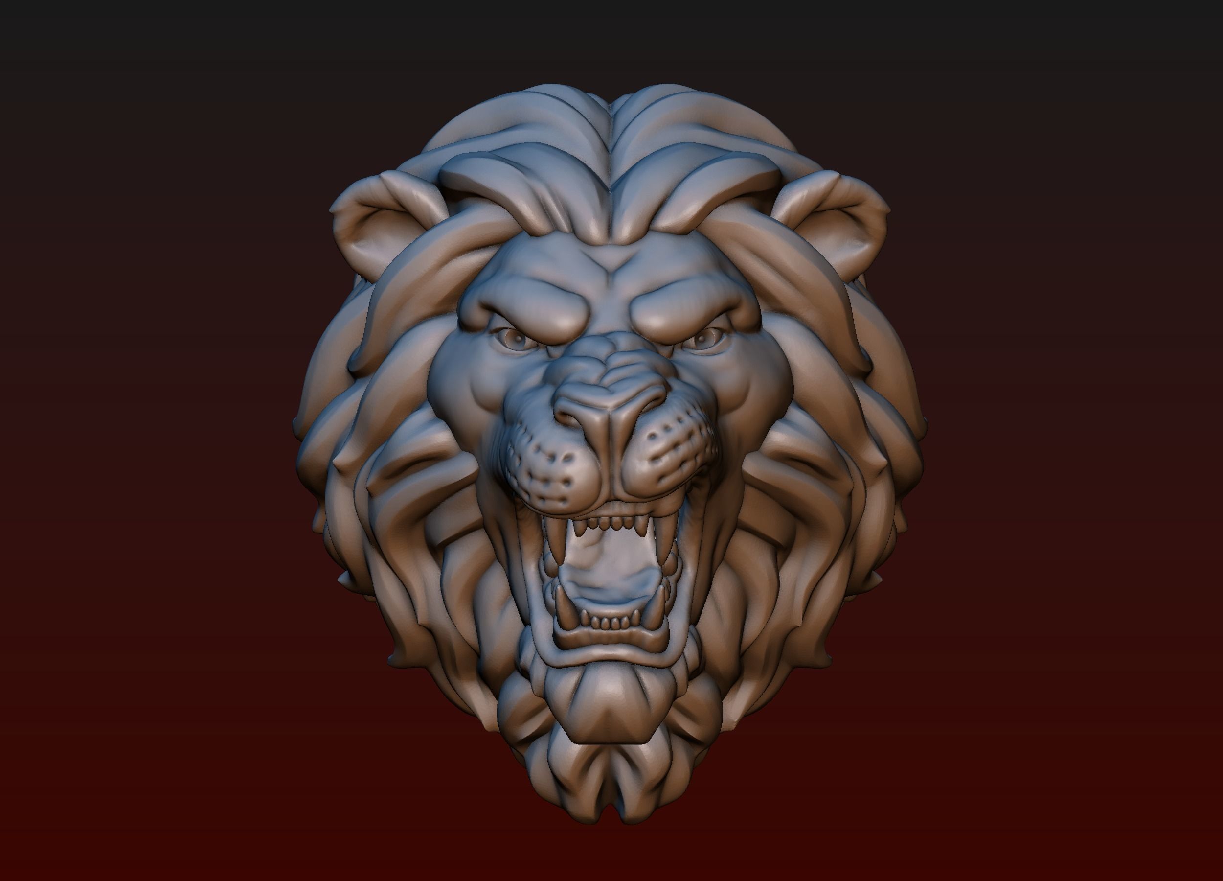 Lion head Lion grin