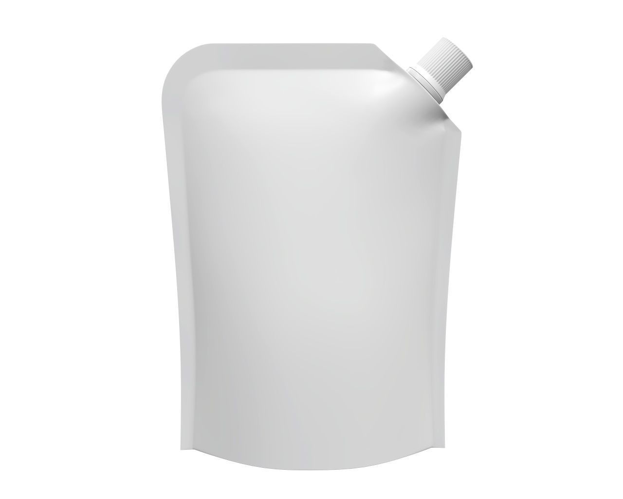 Blank Pouch Bag With Corner Spout Lid Mock Up 04