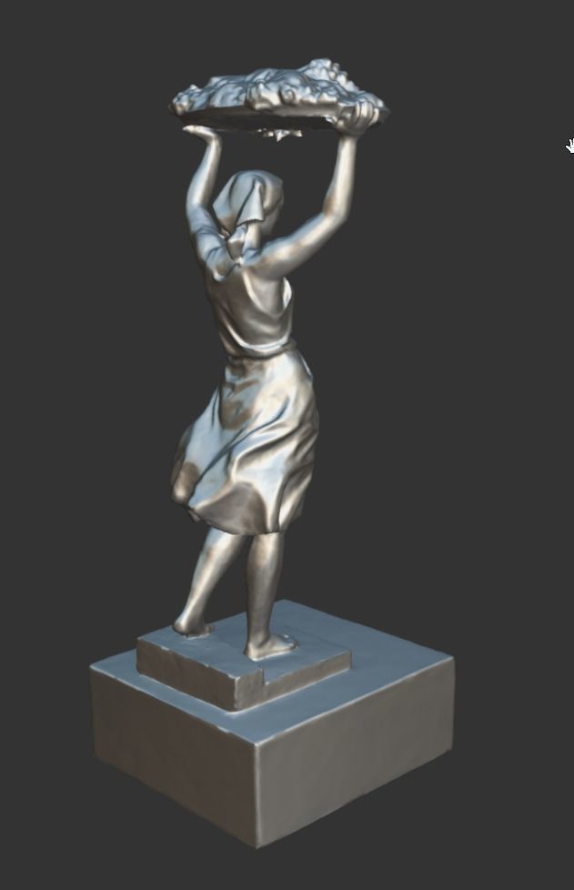 Prosperity Girl Sculpture 3D model | CGTrader