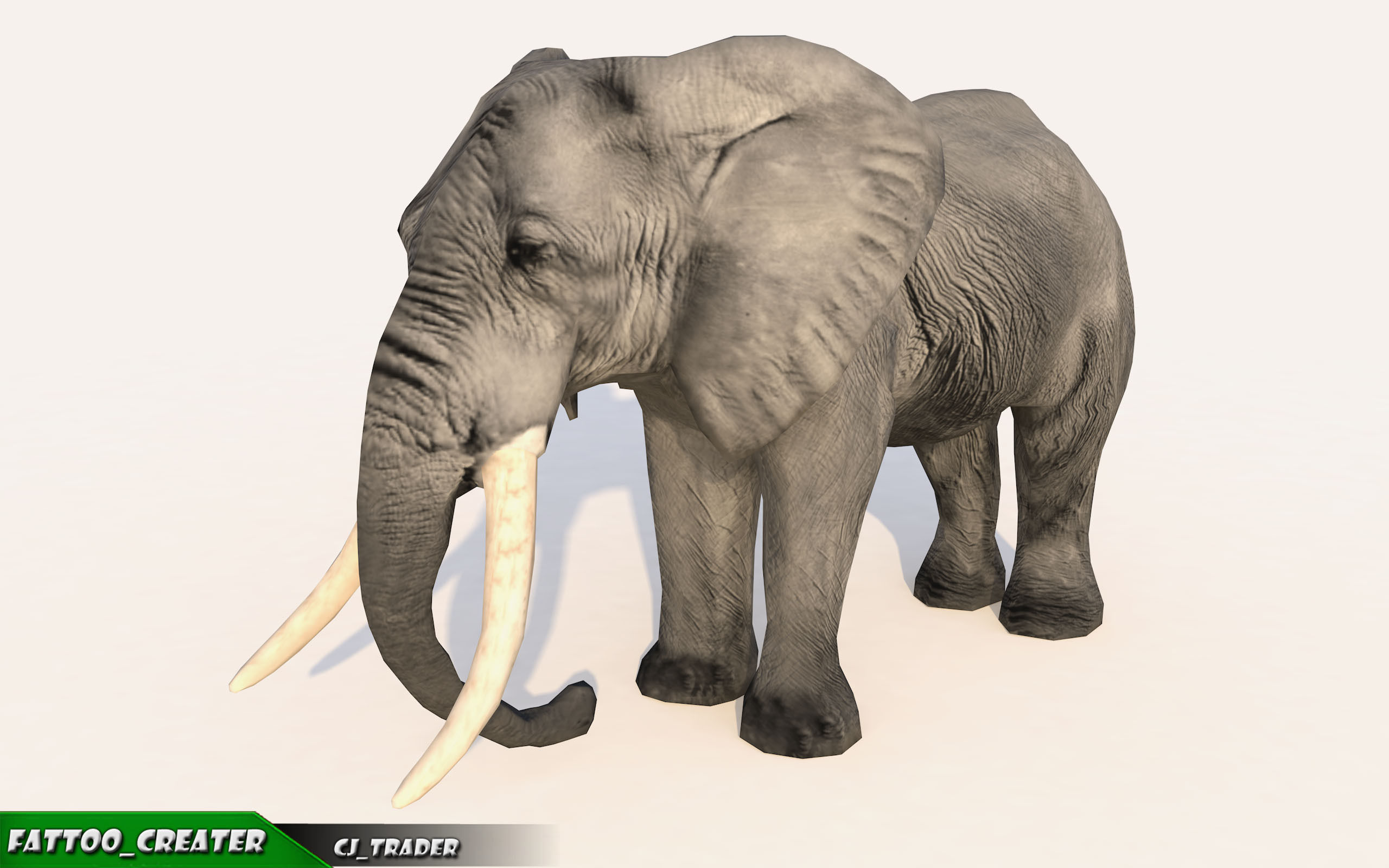 Elephant Animated Lowpoly