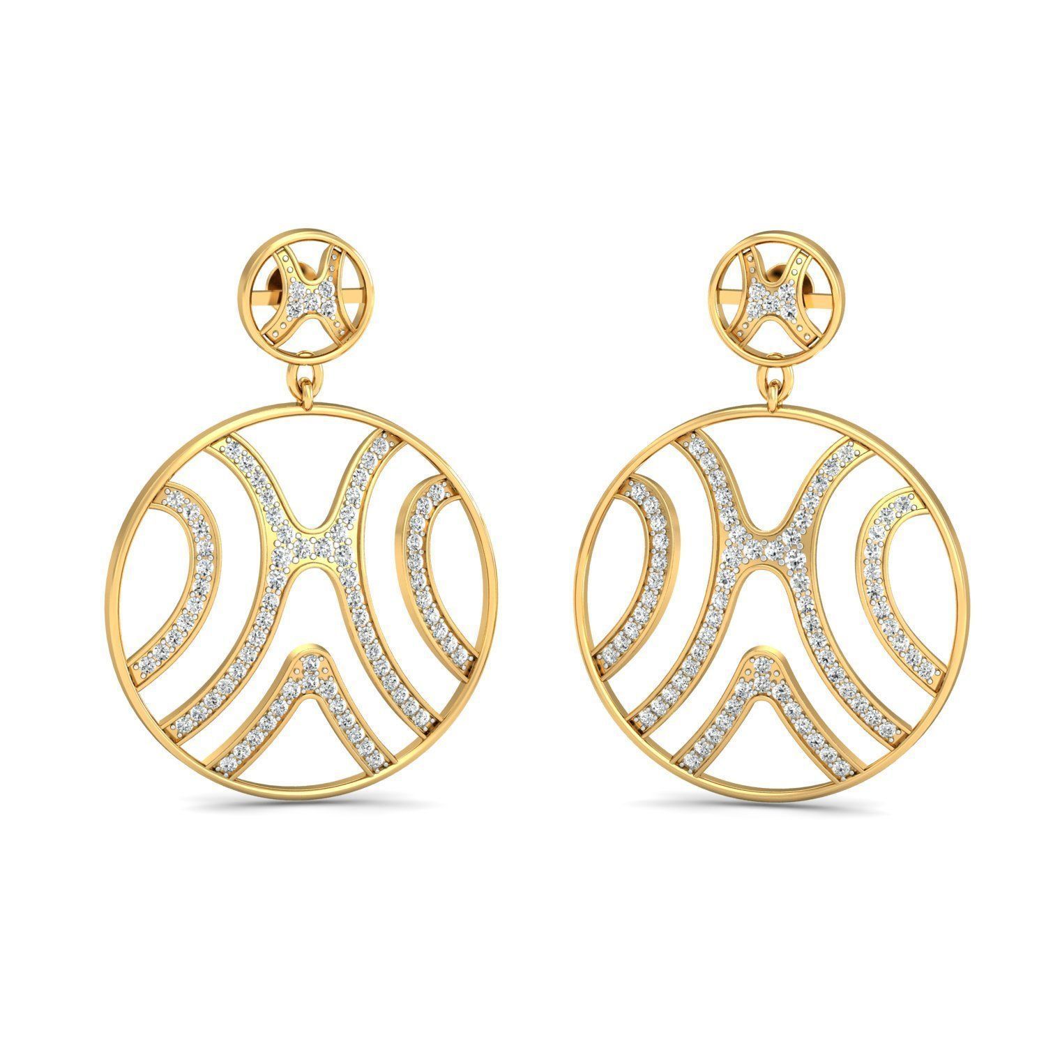 Women long earrings 3dm stl render detail 3D print model 3D print model