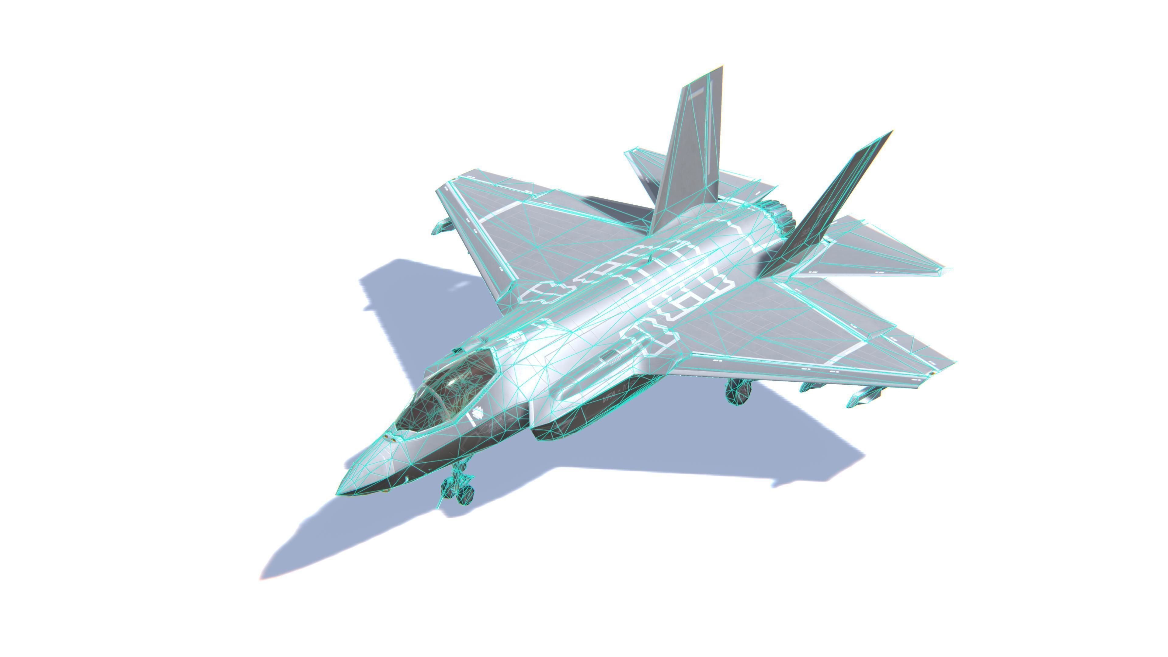 3D model F-35 Lightning Jet Fighter Aircraft VR / AR / low-poly | CGTrader