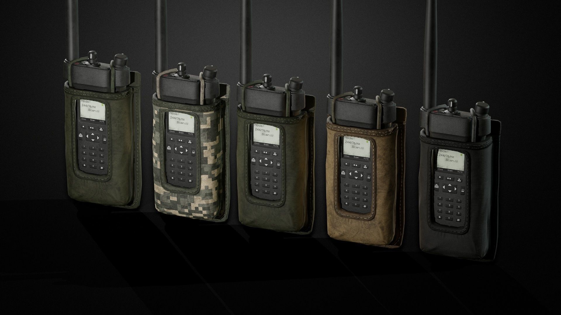 Radio pouch Low-poly 3D model
