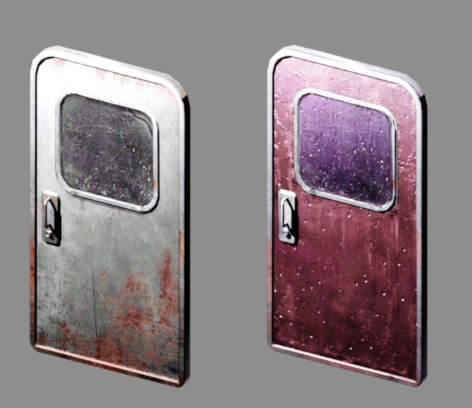 Train Doors 3D Model With Textures 3D model