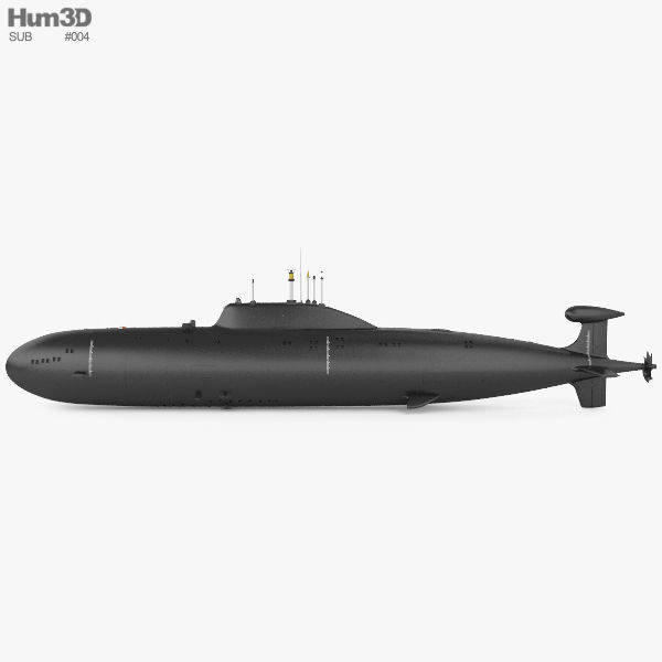 Akulaclass submarine 3D model CGTrader