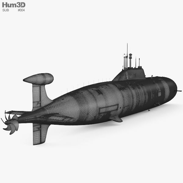 Akulaclass submarine 3D model CGTrader