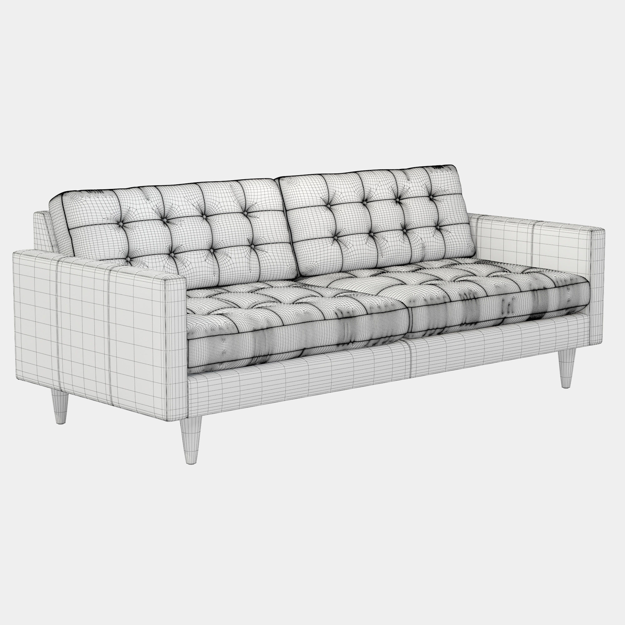 Joybird Eliot Leather Sofa 3D model CGTrader