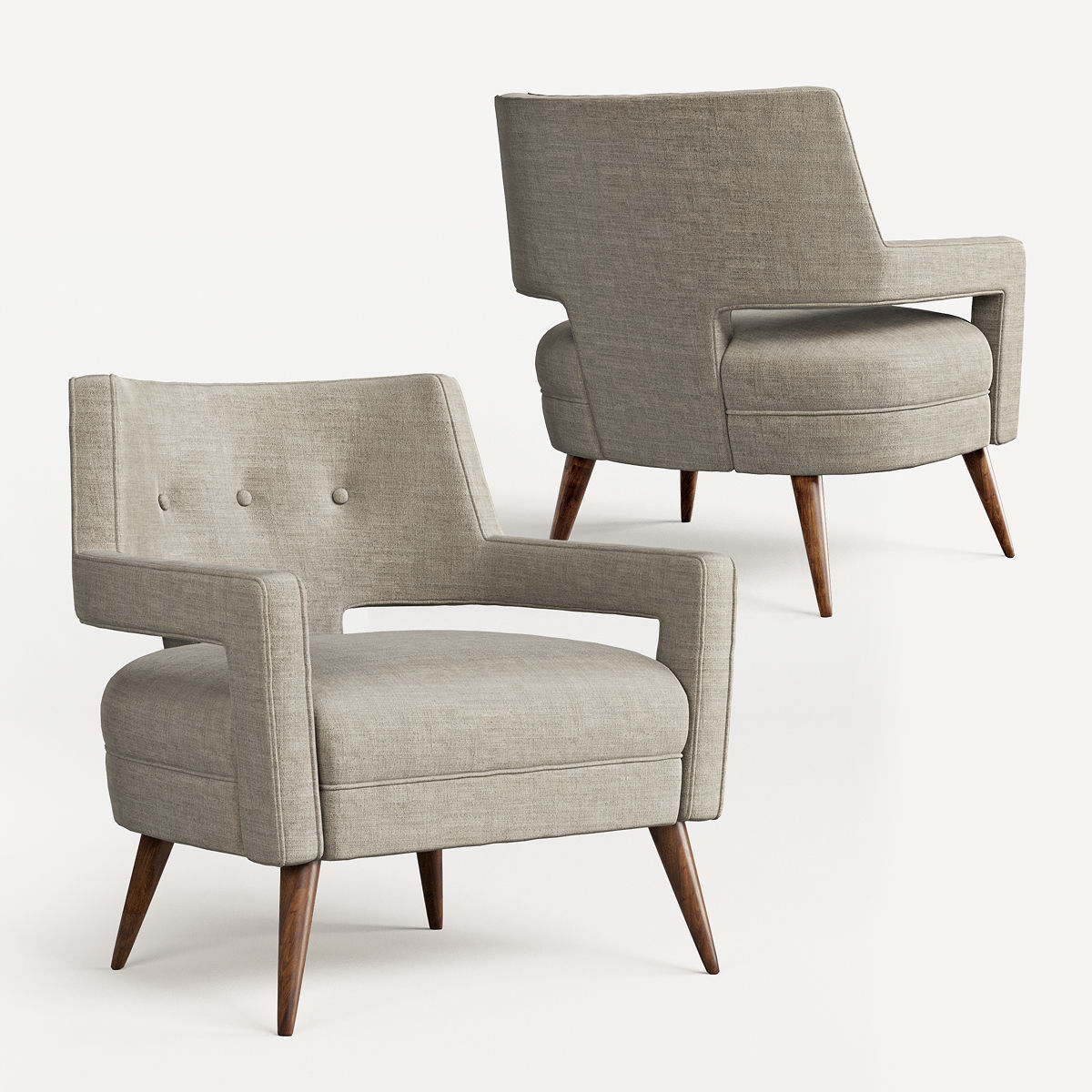 Modway Sheer Upholstered Fabric Armchair 3D | CGTrader