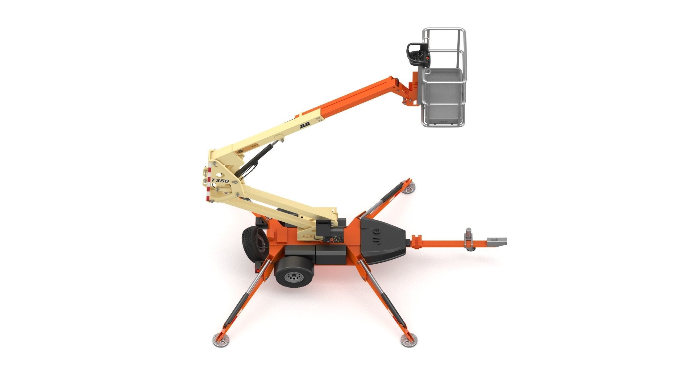 JLG T350 Towable Boom Lift 3D model CGTrader