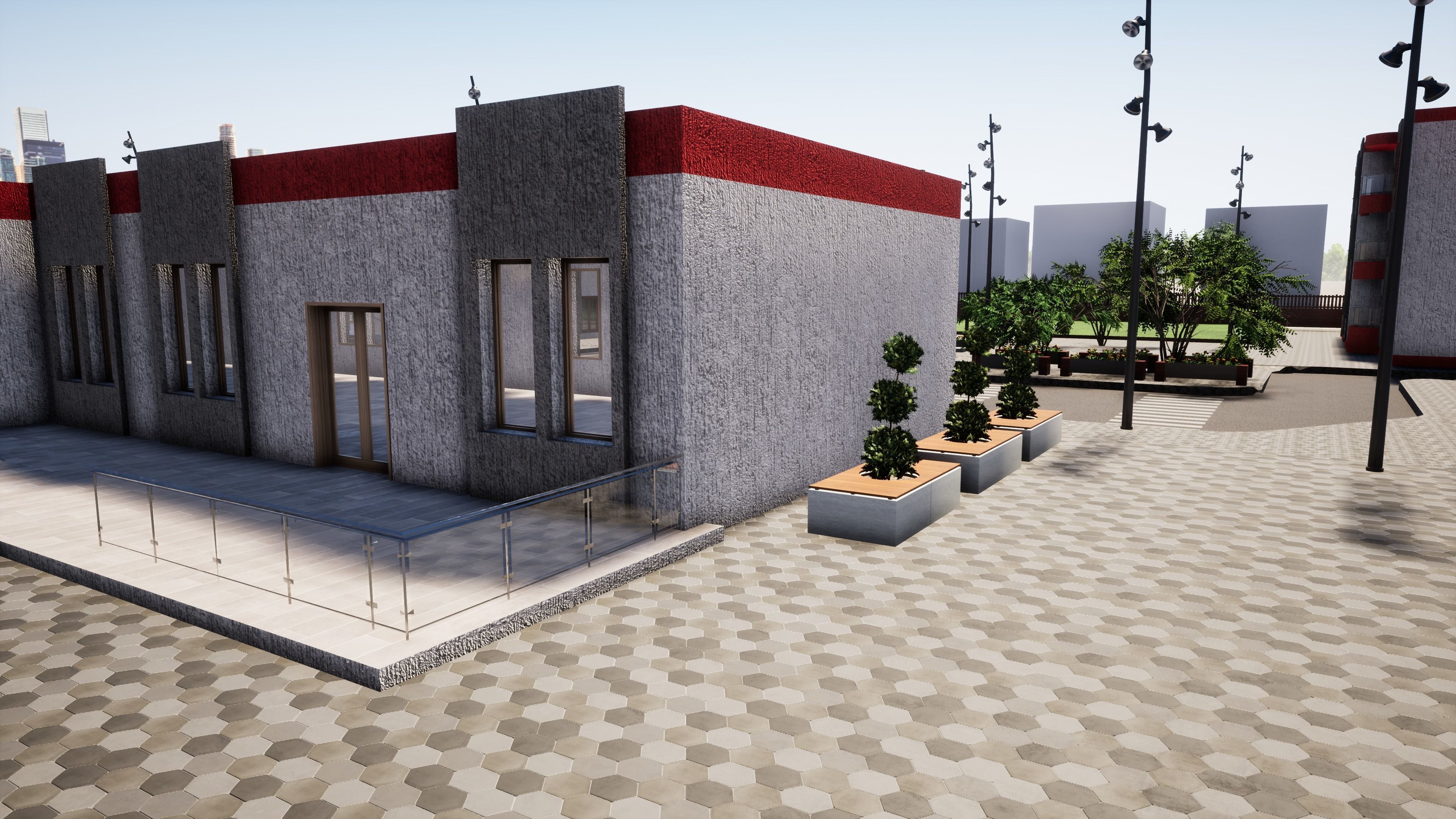 3D Model for a restaurant of a secondary school