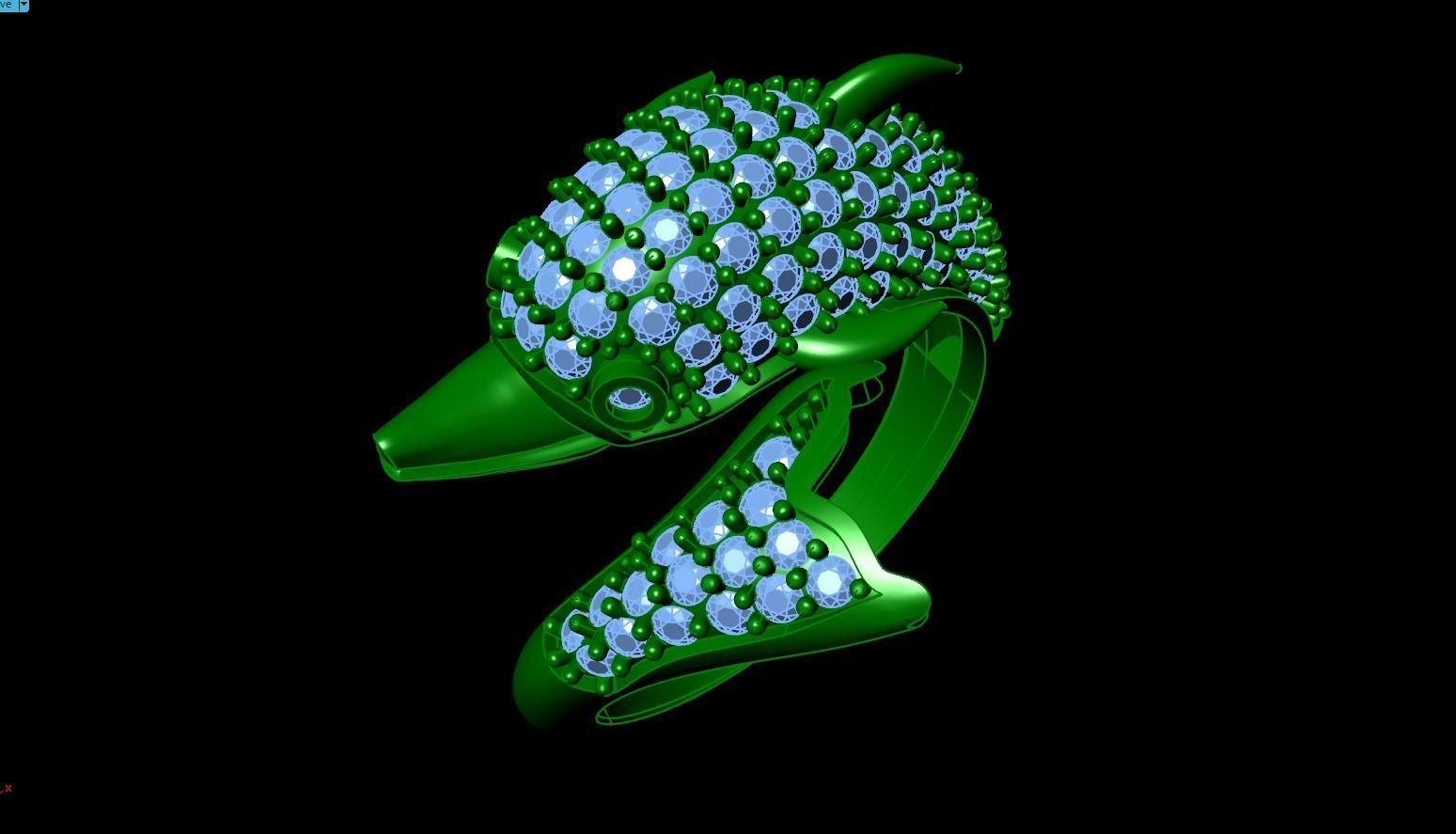 Dolphin rings 3D model