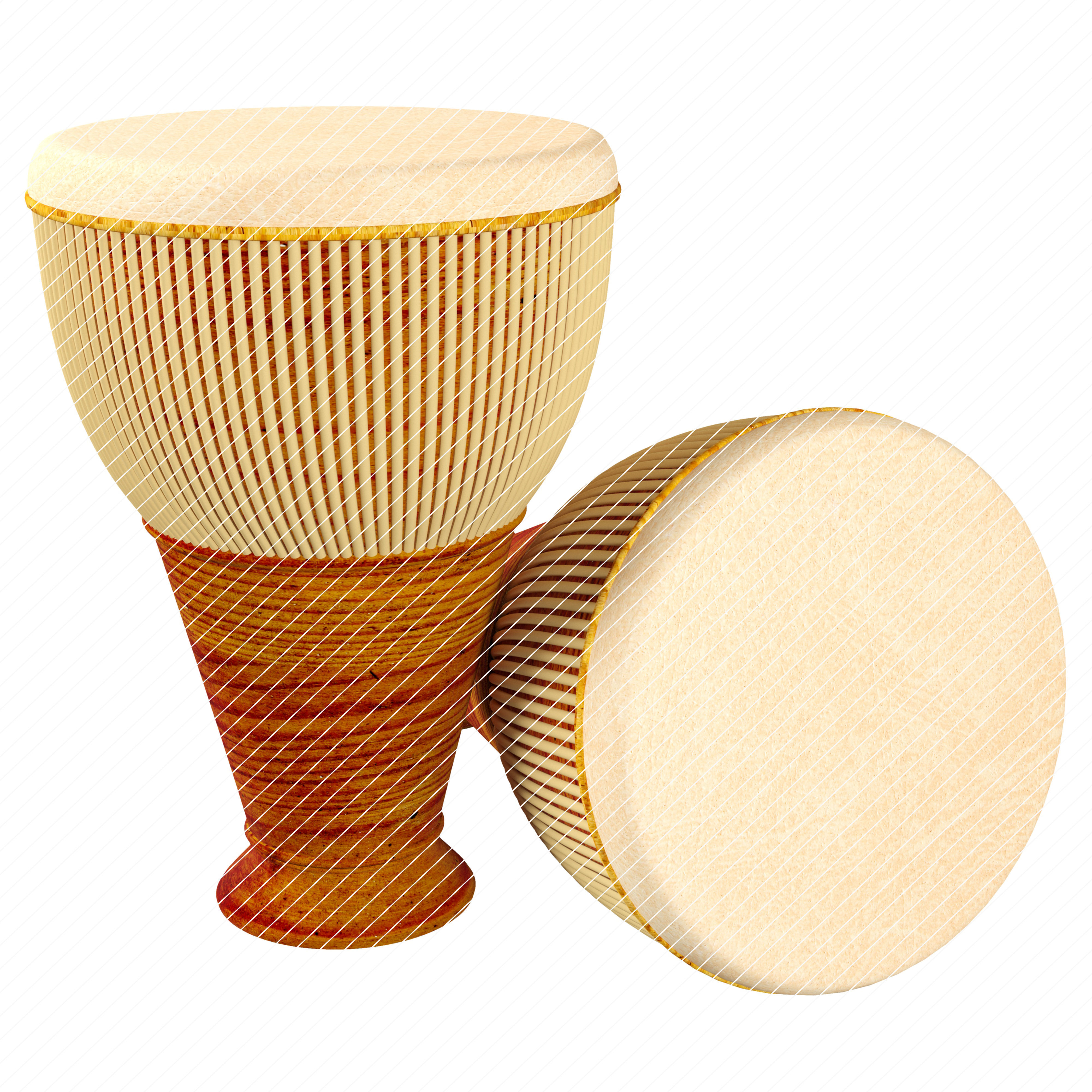 Gedombak Drum percussion traditional malay 3D model CGTrader