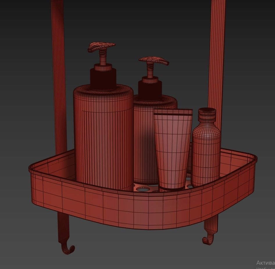 BROGRUND Corner wall shelf unit stainless steel by 3D model CGTrader