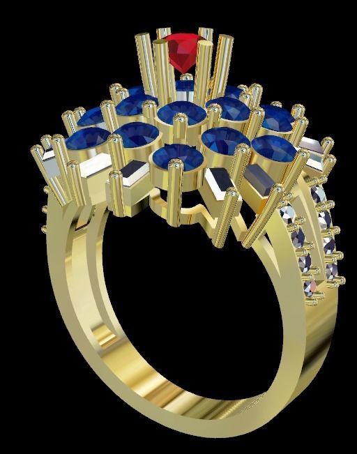 3d female ring pattern 3D model