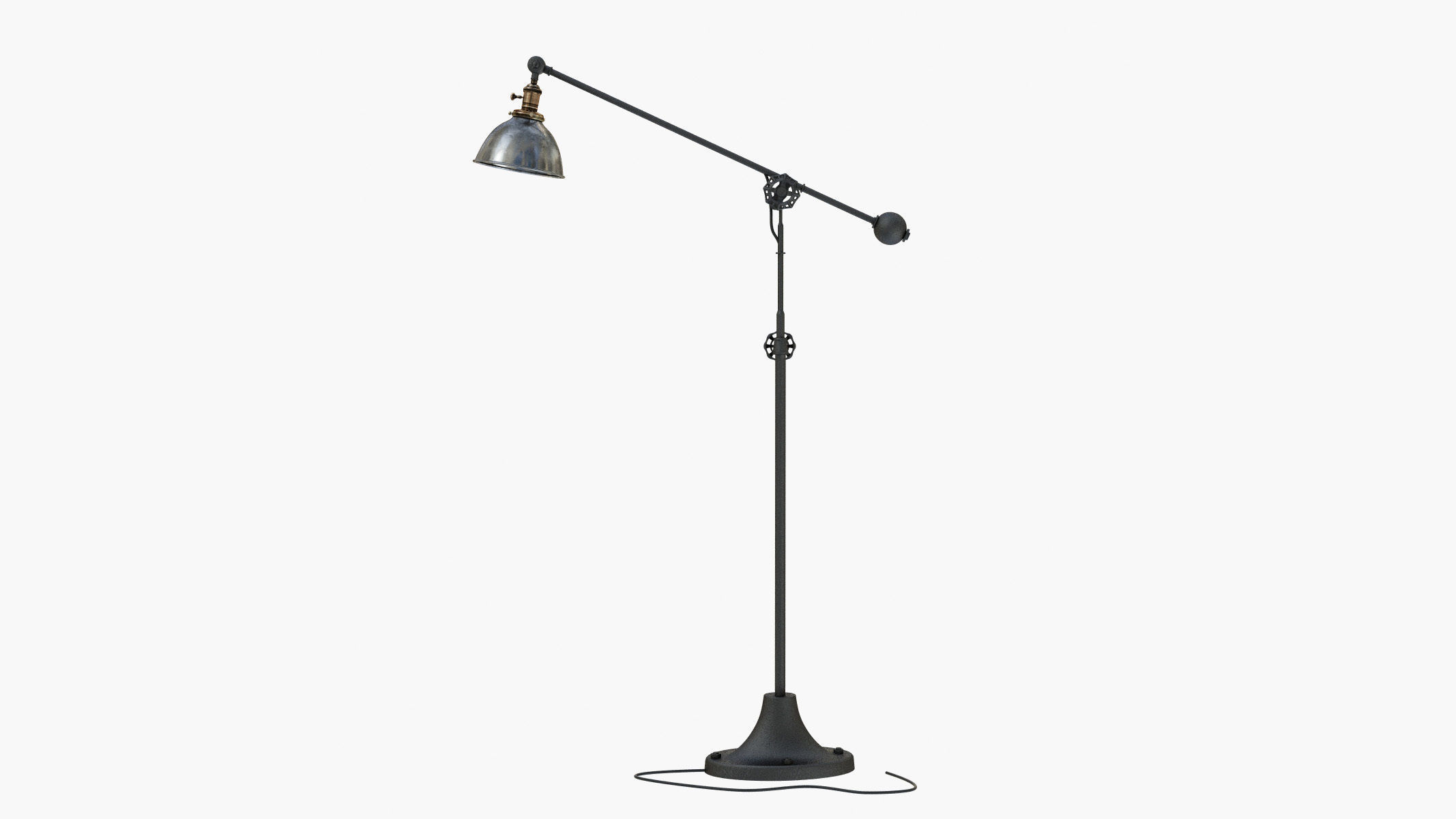 RH INDUSTRIAL ERA TASK FLOOR LAMP PEWTER 3D CGTrader