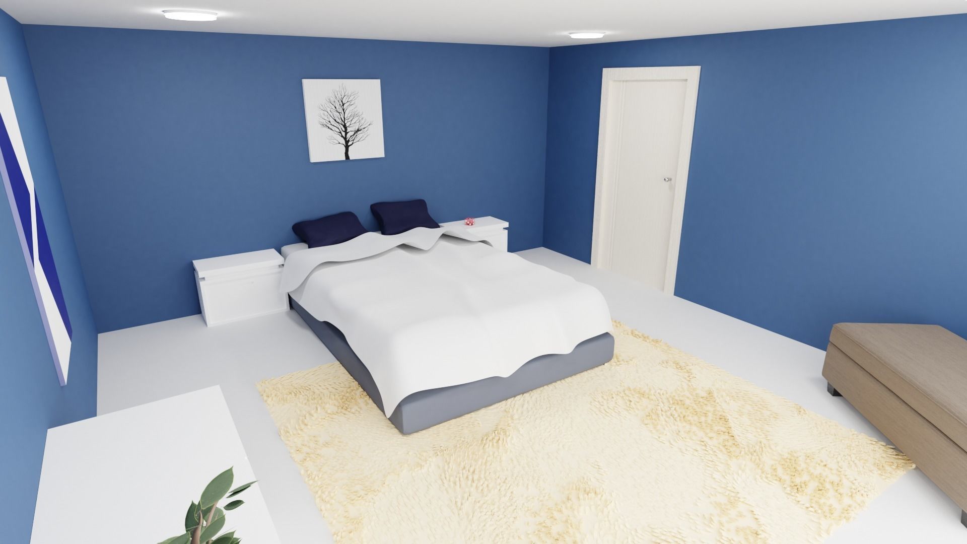 Simple Bedroom Design 3D model | CGTrader