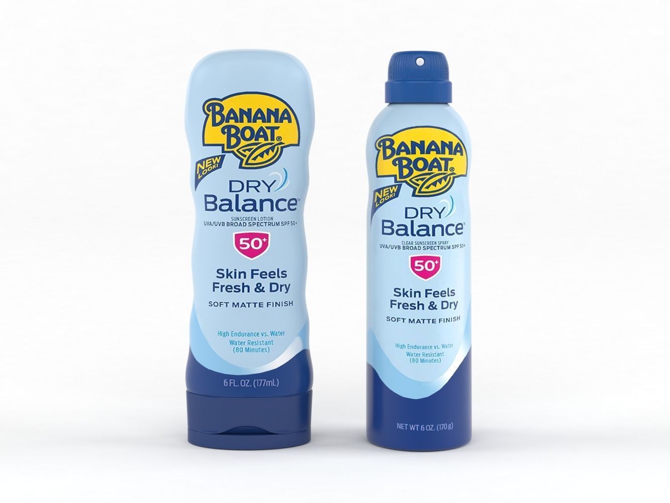 Banana Boat Sunscreen Spray and Lotion 3D model CGTrader